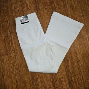 INC Pull On Women's White Flare High-Rise Jeans Size 12 NWT